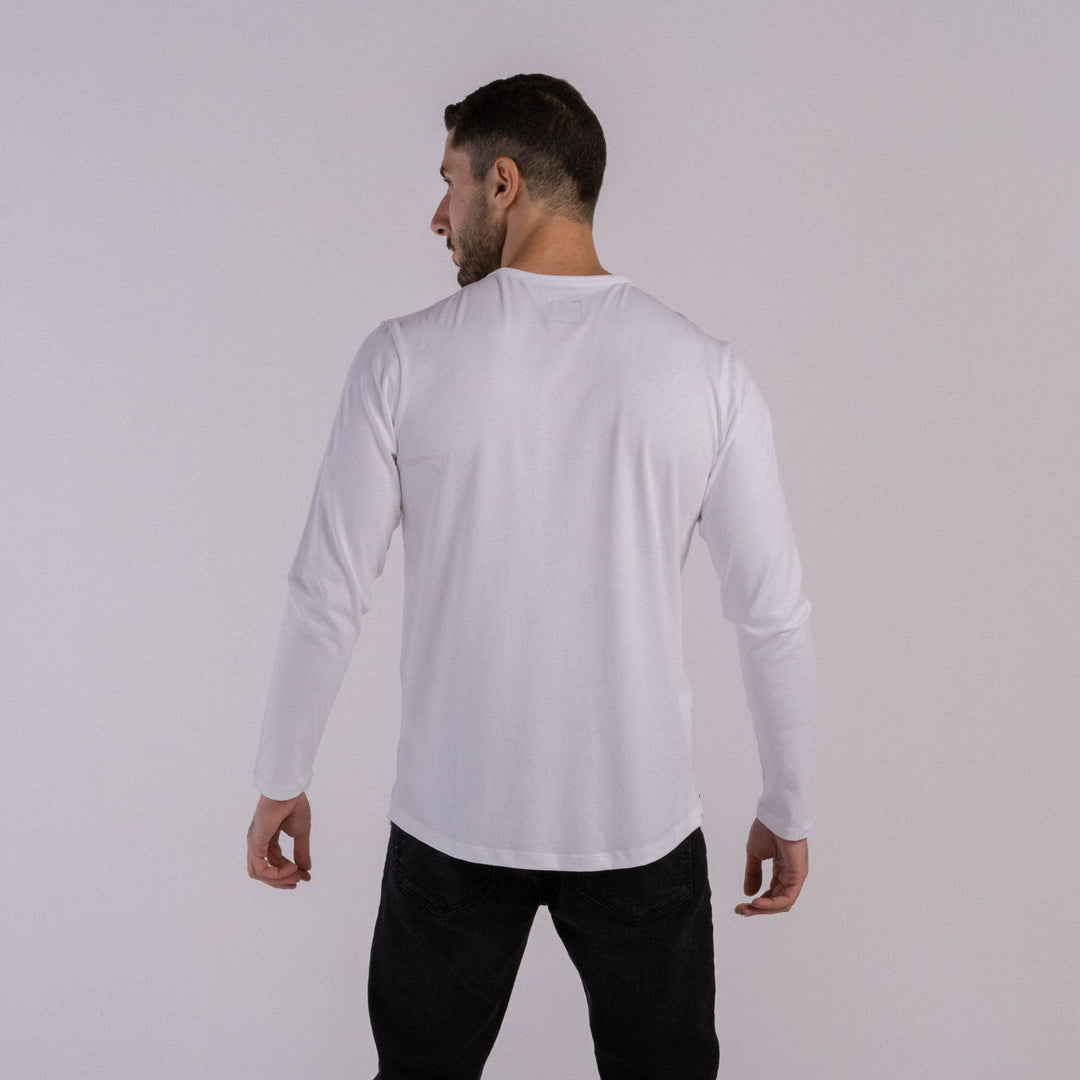 crew neck Egyptian cotton long sleeve #color_white
