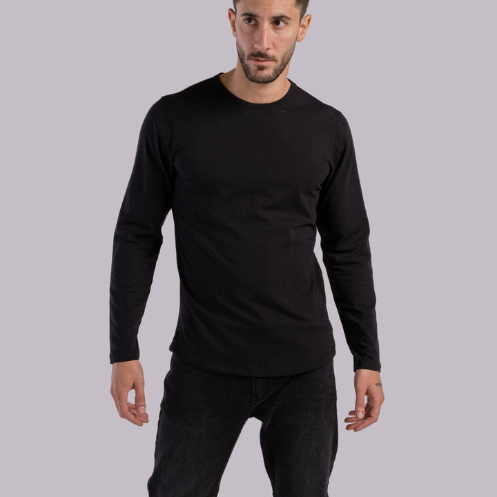 Egyptian cotton long sleeve #color_black