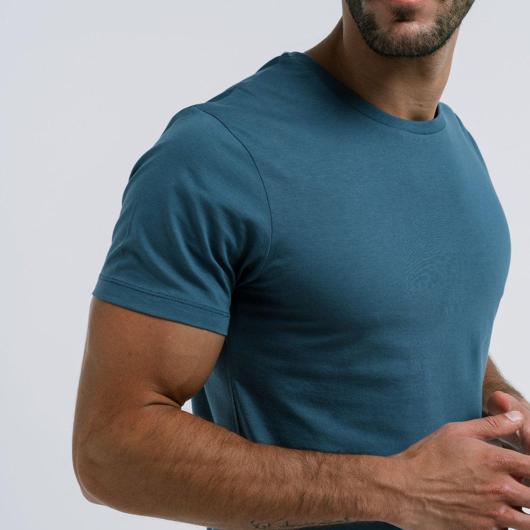 blue Men’s Egyptian Cotton T-Shirts| 100%cotton #color_vintage-blue