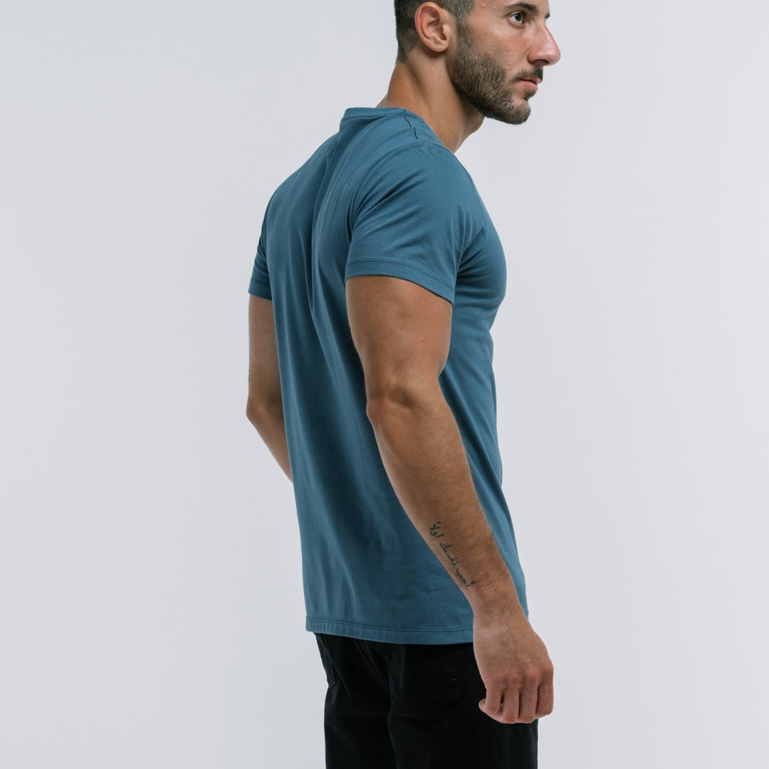 blue Men’s Egyptian Cotton T-Shirts #color_vintage-blue