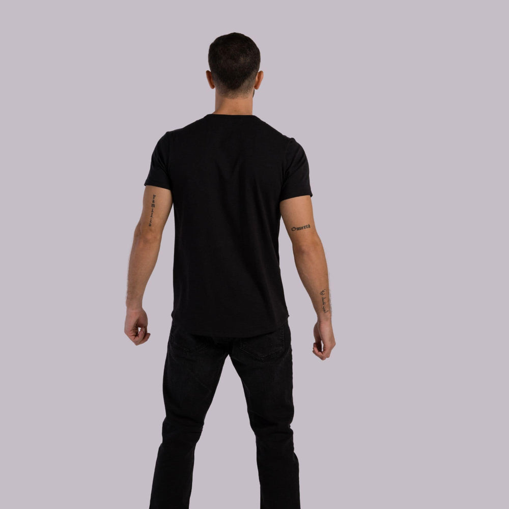 Premium cotton Henley #color_black