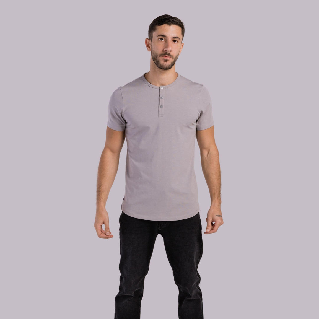 Egyptian cotton | Henley #color_grey