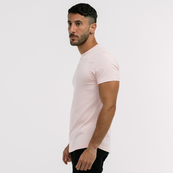 Crew neck- smooth cotton T-Shirt #color_light-pink