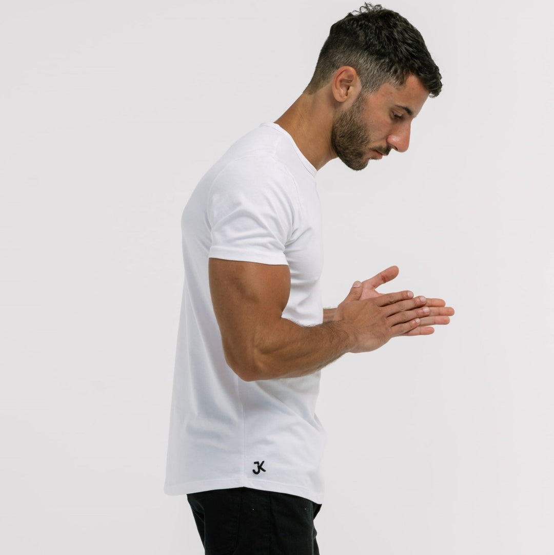 Premium crewneck T-shirt dynamic t-shirt #color_white