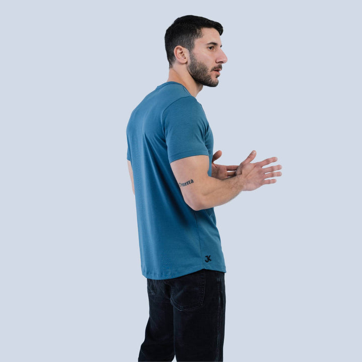 Premium  egyptian cotton T-Shirt #color_vintage-blue