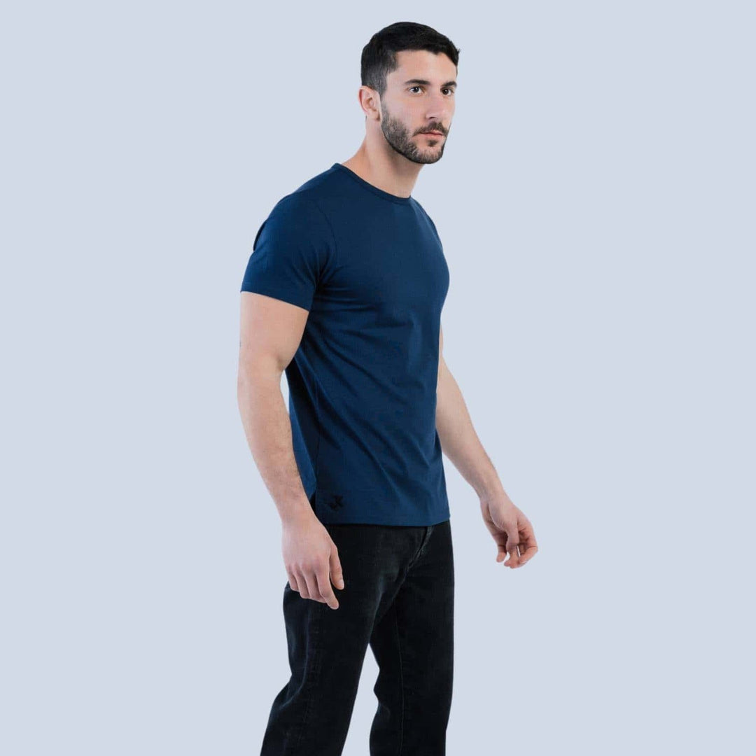 Tee Egyptian Cotton Split-Hem #color_navy-blue